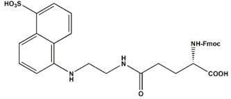 Fmoc-Glu,Edans-OH ,Fmoc-L-glutamic acid-γ-[2-,1-sulfonyl-5-naphthyl-aminoethylamide