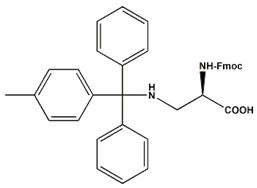 Fmoc-D-Dap,Mtt-OH ,Nα-Fmoc-Nβ-4-methyltrityl-D-2,3-diaminopropionic acid