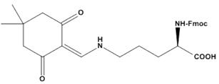 Fmoc-D-Orn,Dde-OH ,Nα-Fmoc-Nδ-[1-,4,4-dimethyl-2,6-dioxocyclohexylideneethyl-D-ornithine