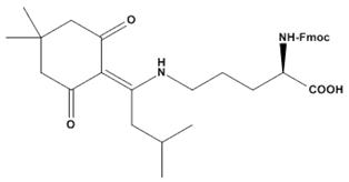 Fmoc-D-Orn,ivDde-OH ,Nα-Fmoc-Nβ-1-,4,4-dimethyl-2,6-dioxocyclohex-1-ylidene-3-methylbutyl-D-ornithine