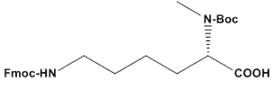 Boc-N-Me-Lys,Fmoc-OH ,Nα-Boc-Nα-methyl-Nε-Fmoc-L-lysine